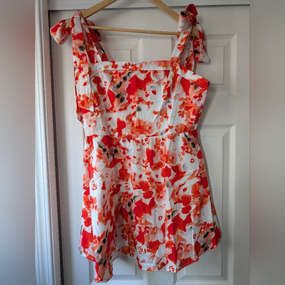 Floral Tie-Strap Dress